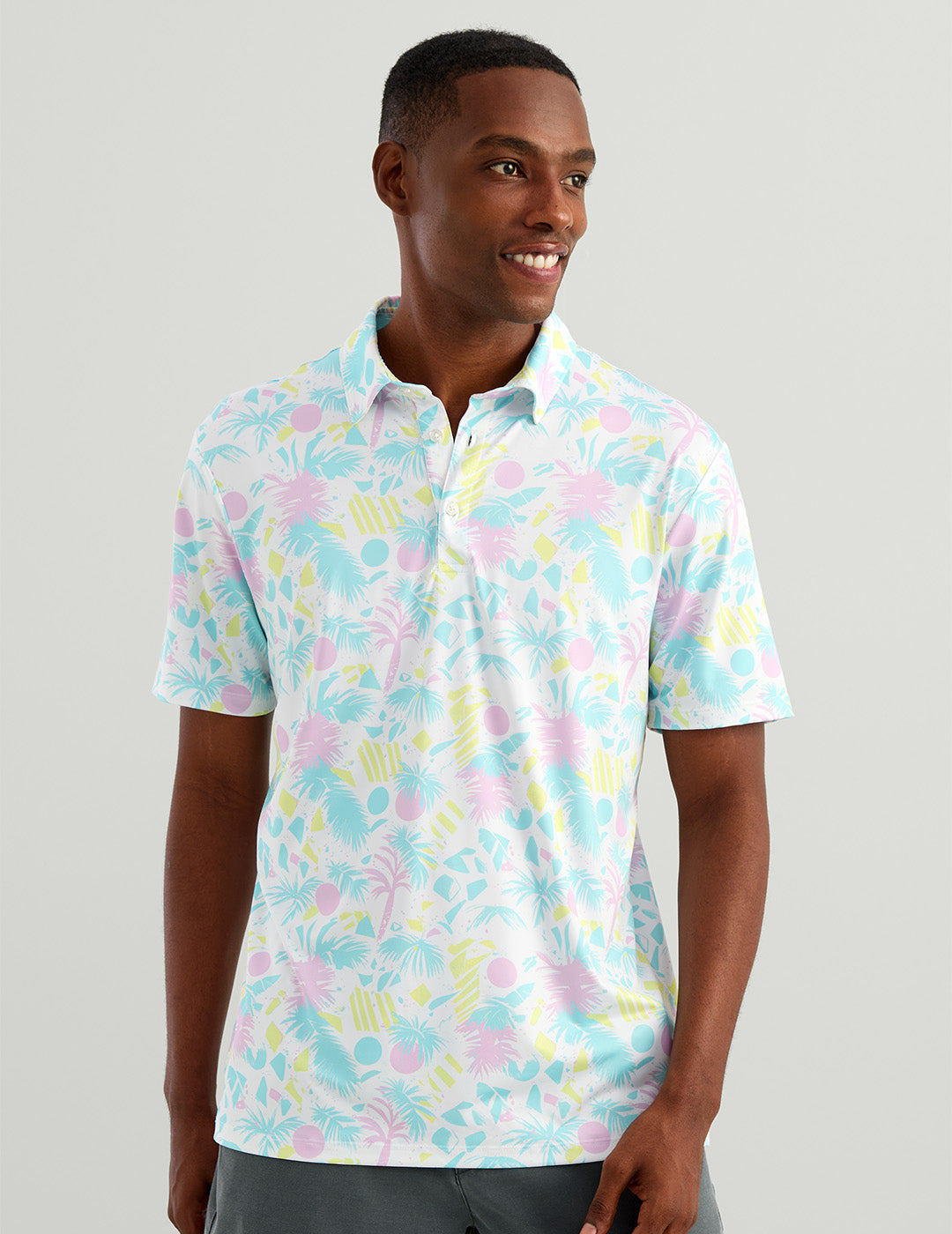 Huk Airweight Performance Polo - White Palm Craze