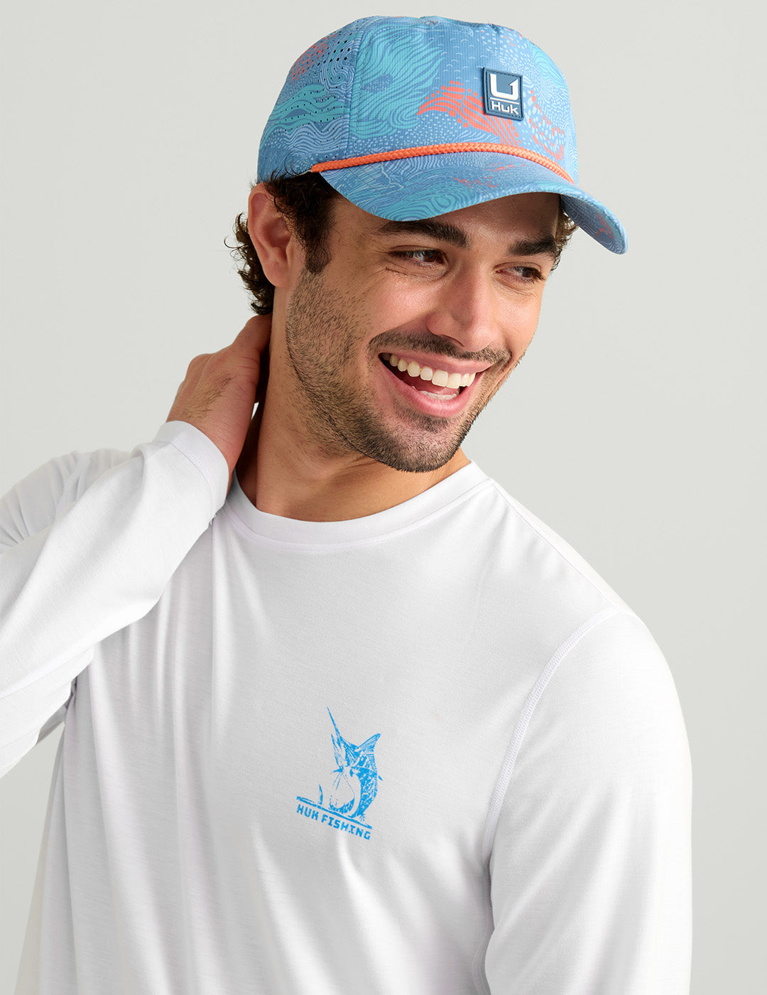 Huk Drift Long Sleeve Performance Tee - White