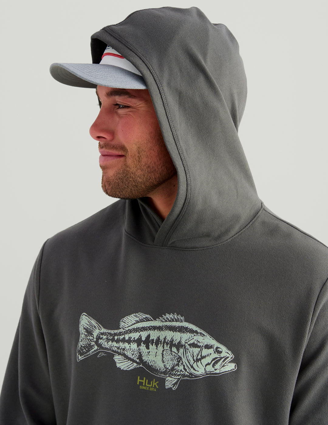 Huk Edisto KC Back to Basics Terry Hoodie - Dark Shadow