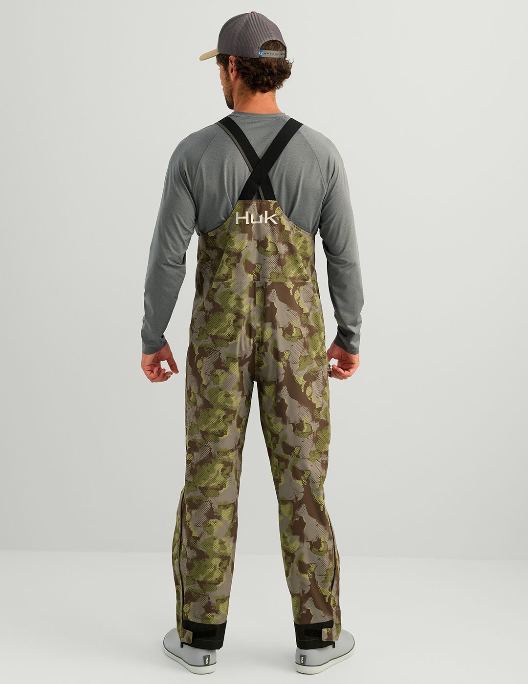 Huk Stormhaul Printed Bib - Grove Green Tideloom Camo