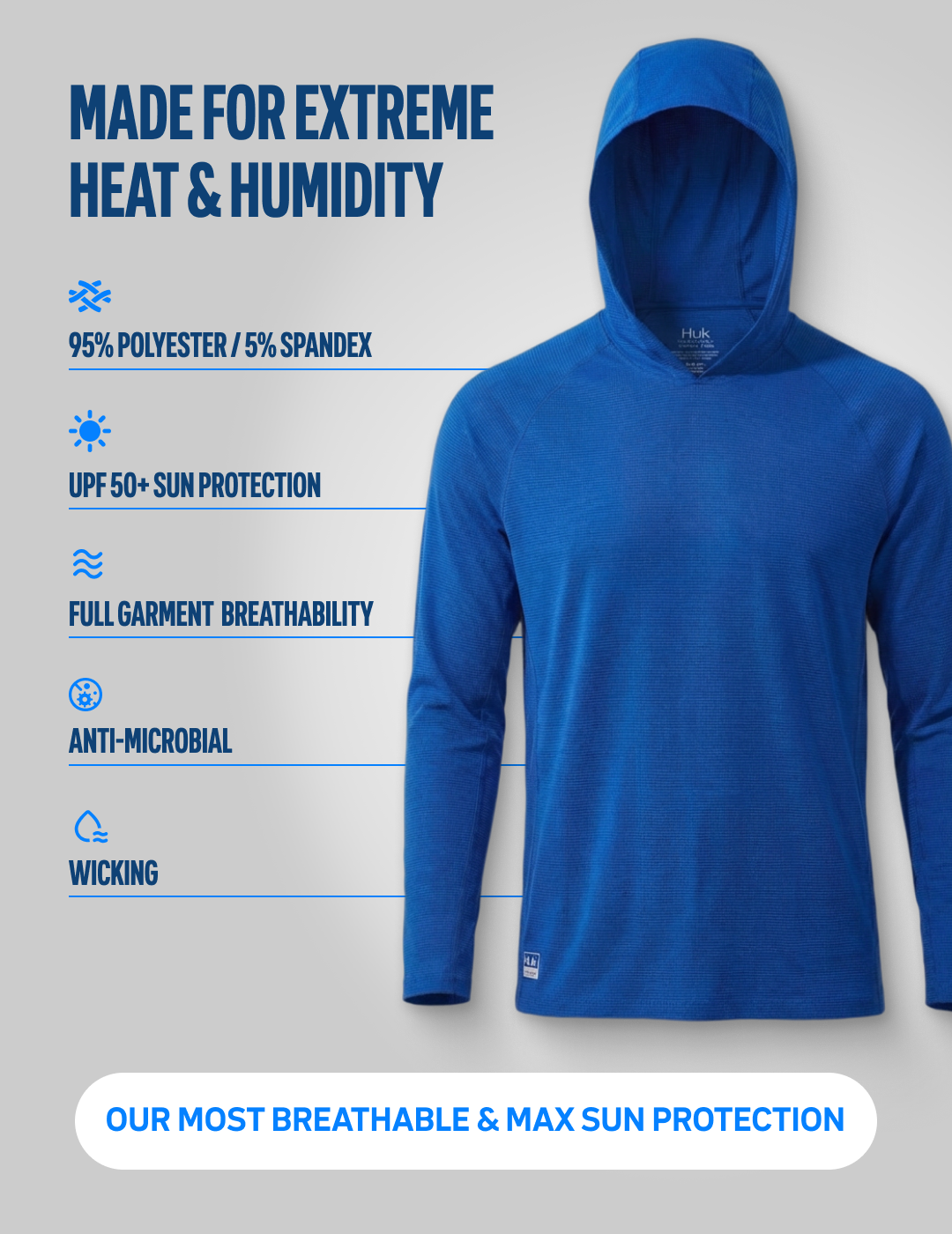 Huk A1A Performance Hoodie - White