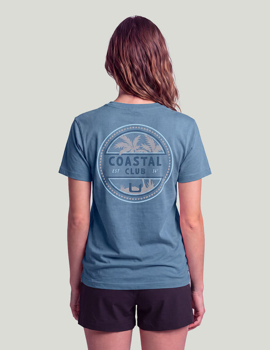 Huk Womens Shoreline Breeze Tee - Aqua Haze