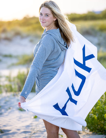 Huk Microfiber Beach Towel - White