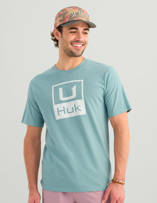 Huk Stacked Logo Tee - Reefline