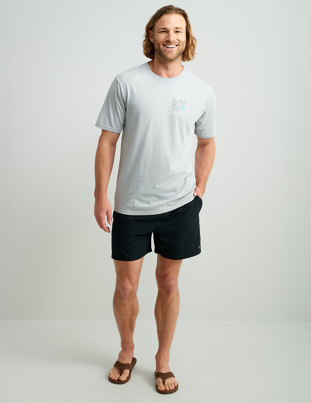 Huk Pursuit Volley Swim Shorts - Black
