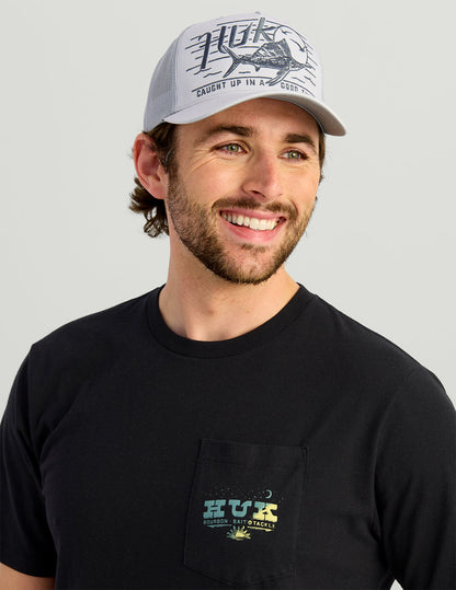 Huk Caught Up Trucker Hat - Harbor Mist