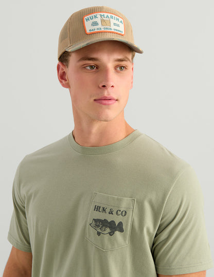 Huk Huk and Co Pocket Tee - Seagrass