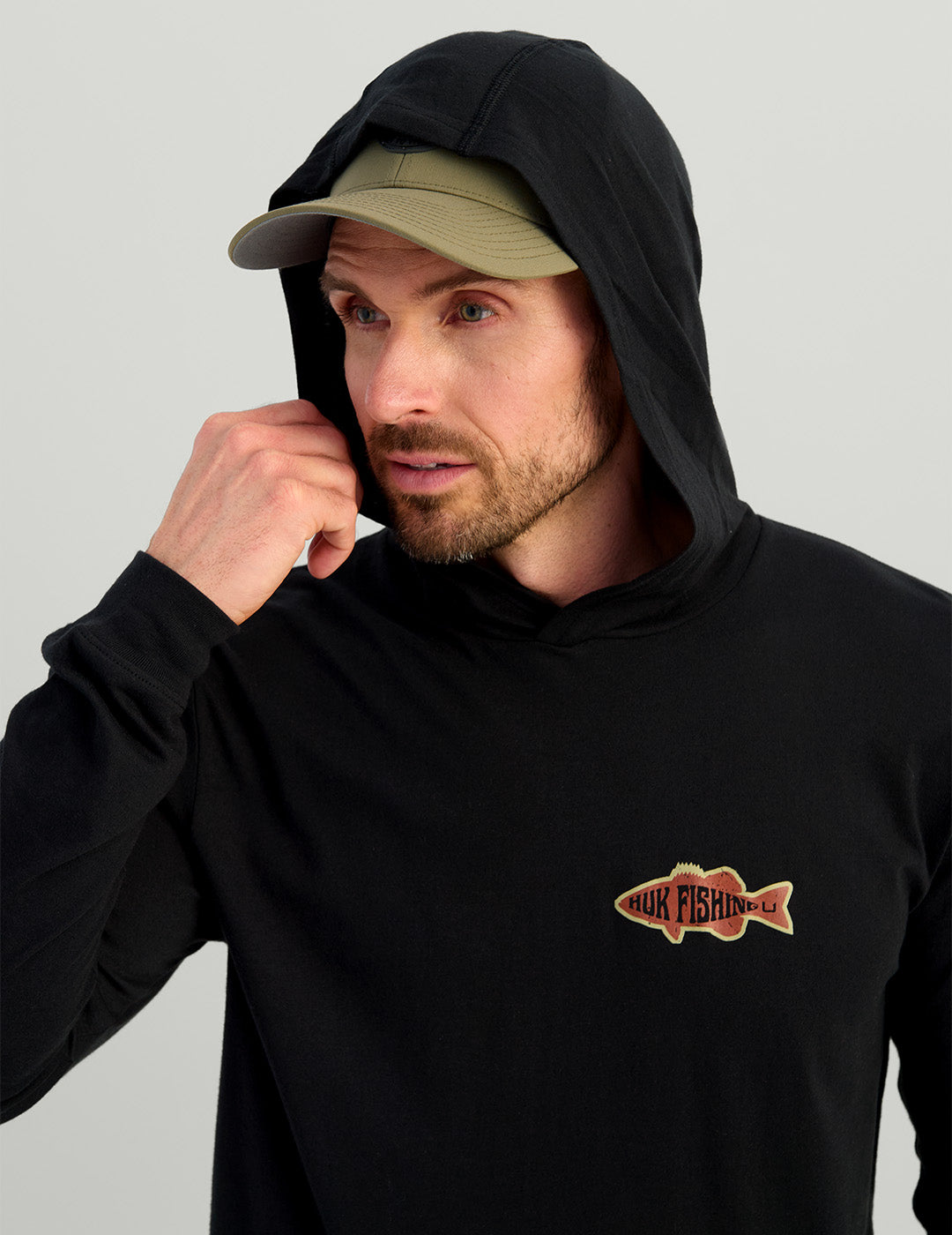 Huk Bass Apparel Hoodie Tee - Black