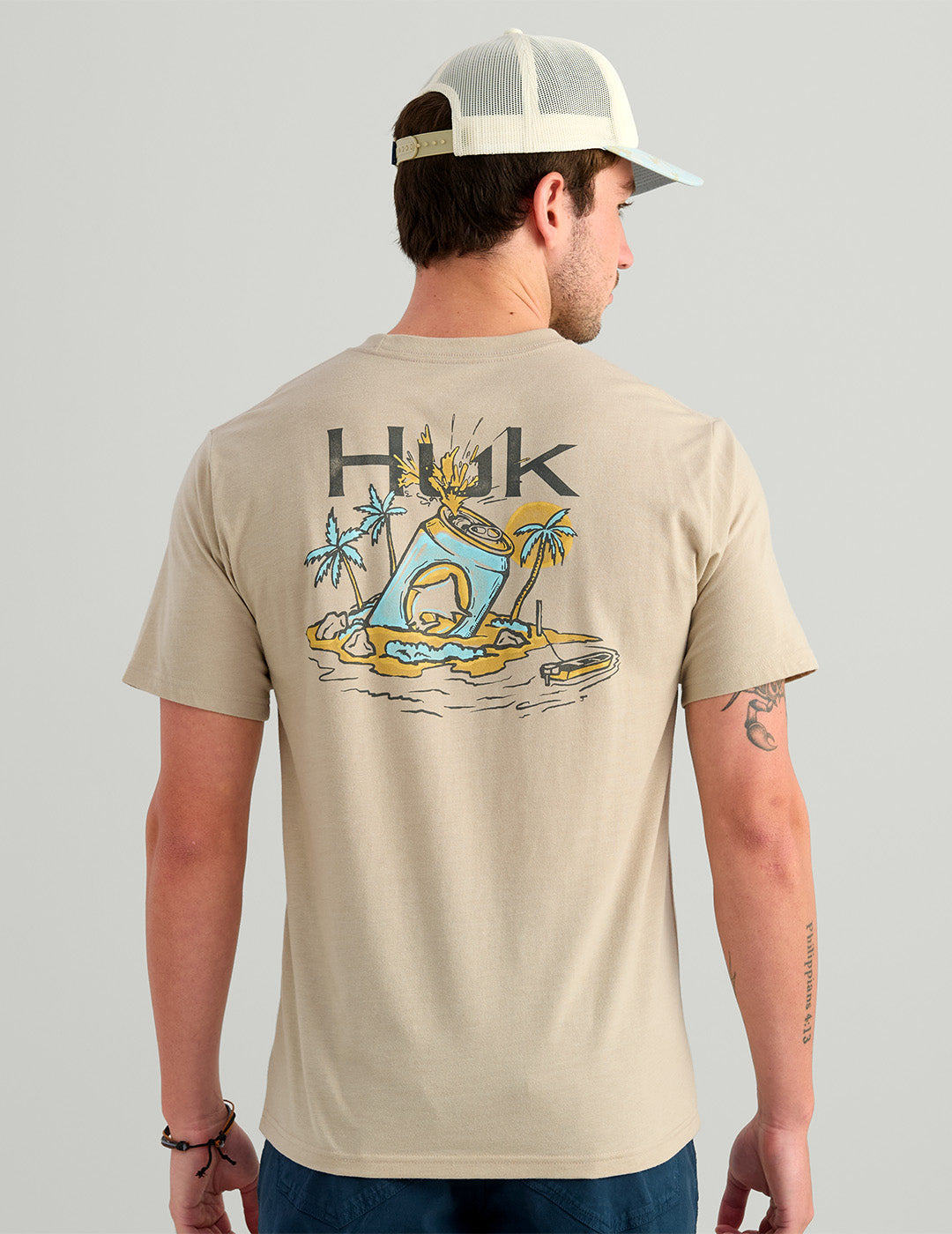 Huk Sun Draft Tee - River Rock Heather