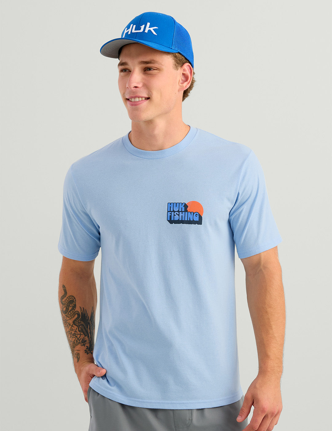 Huk Bait 'N Fetch Tee - Cerulean