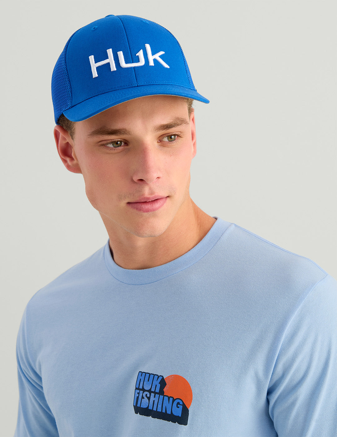 Huk Embroidered 110 Trucker Hat - Vessel Blue