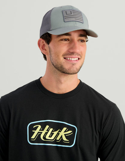 Huk Huk Script Tee - Black
