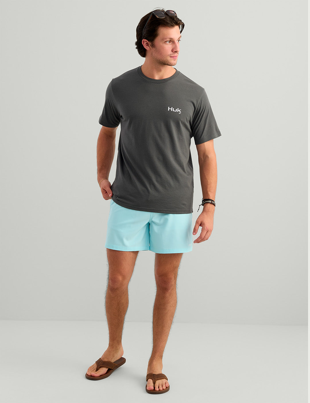 Huk KC Americana Tee - Dark Shadow