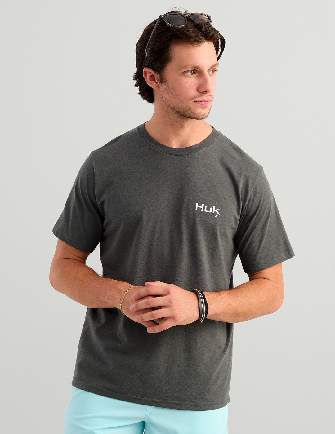 Huk KC Americana Tee - Dark Shadow