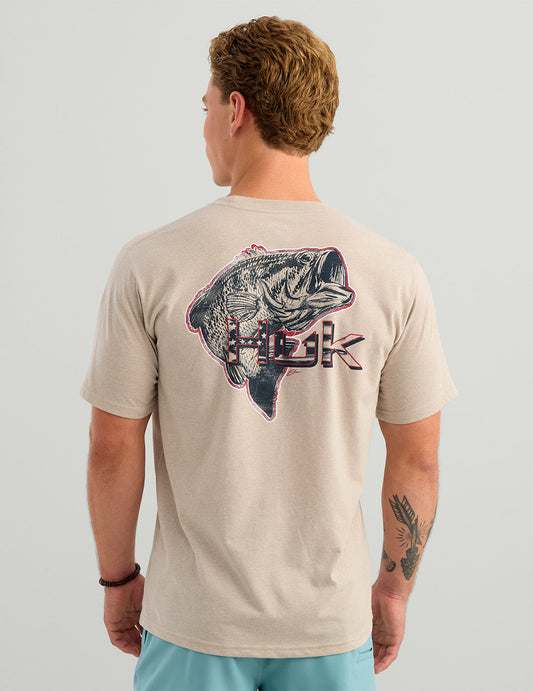 Huk KC Americana Tee - River Rock Heather