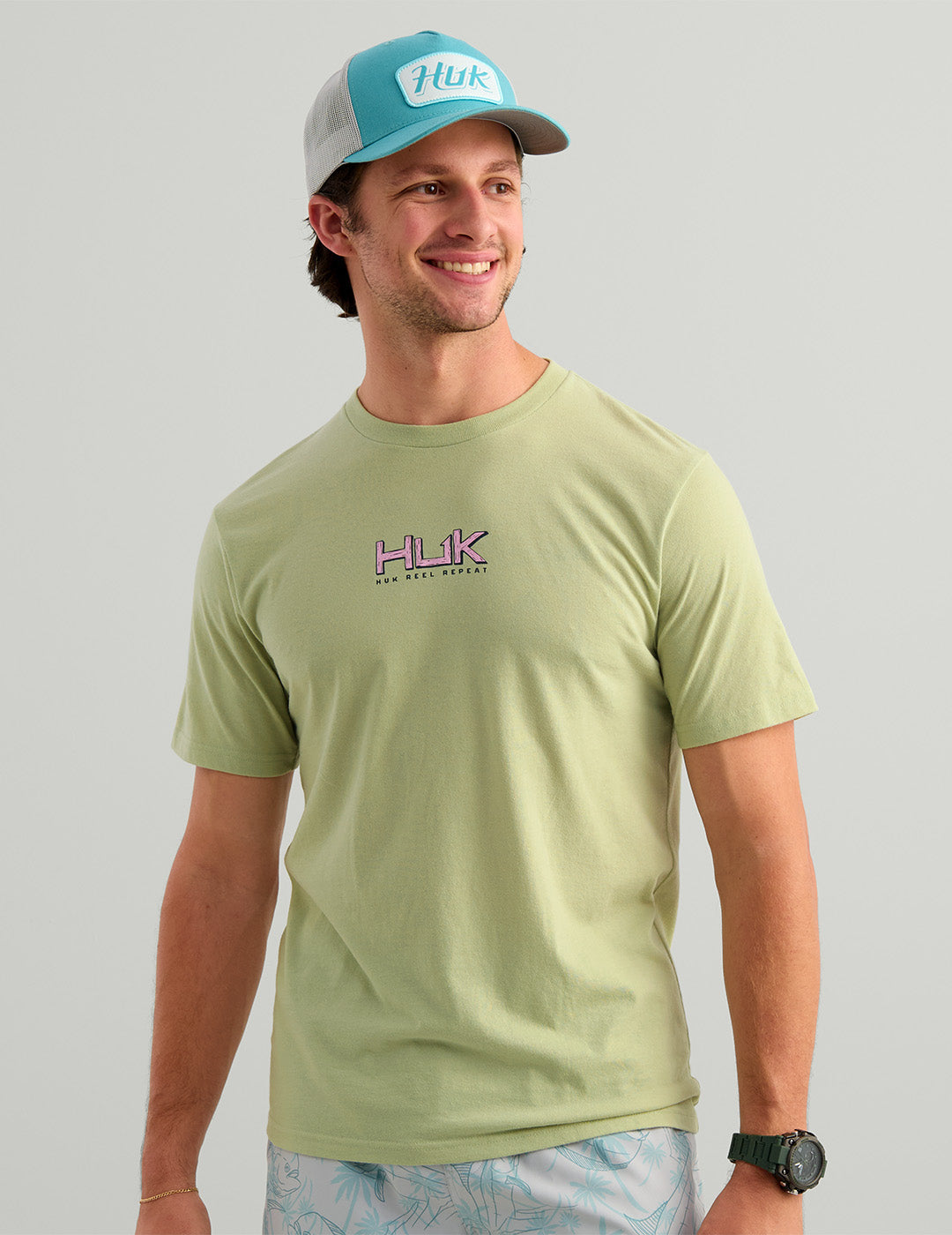 Huk Diamond Tee - Spanish Moss