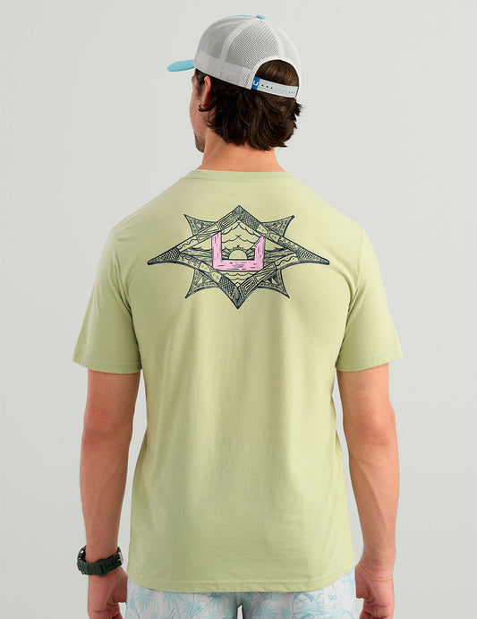 Huk Diamond Tee - Spanish Moss