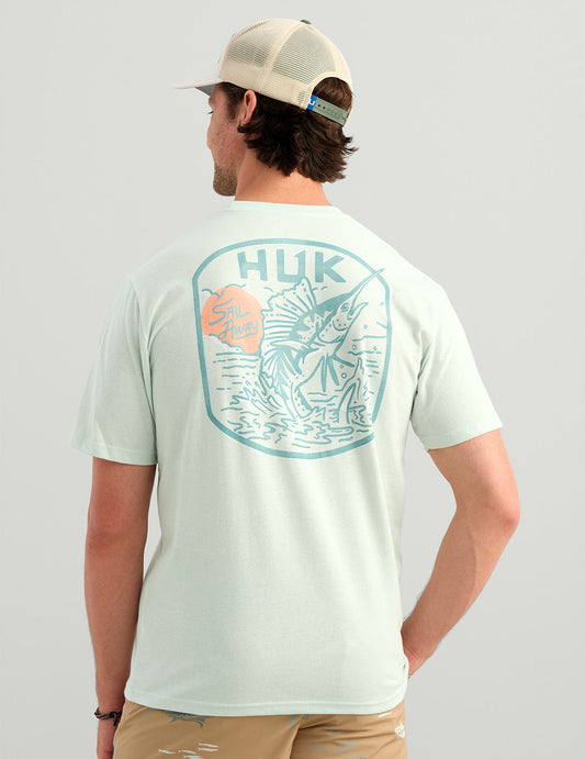 Huk Scenic Pocket Tee - Pale Algae Heather