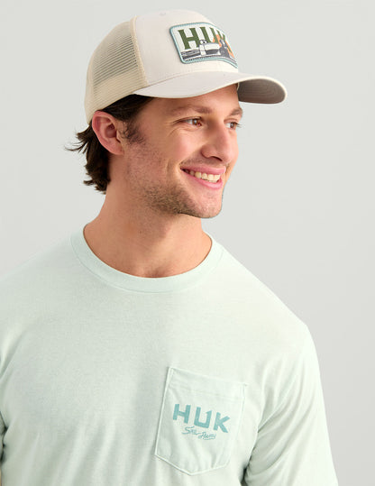 Huk Scenic Pocket Tee - Pale Algae Heather