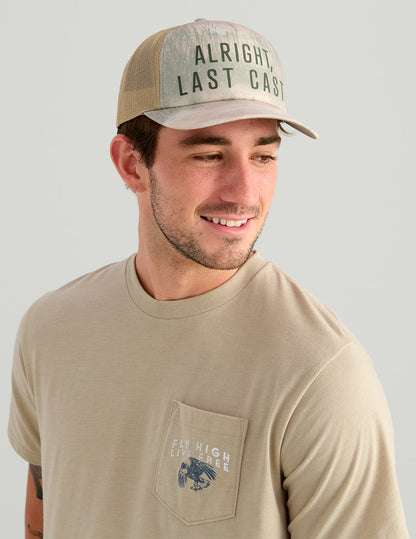 Huk Bass Eagle Pocket Tee - River Rock Heather