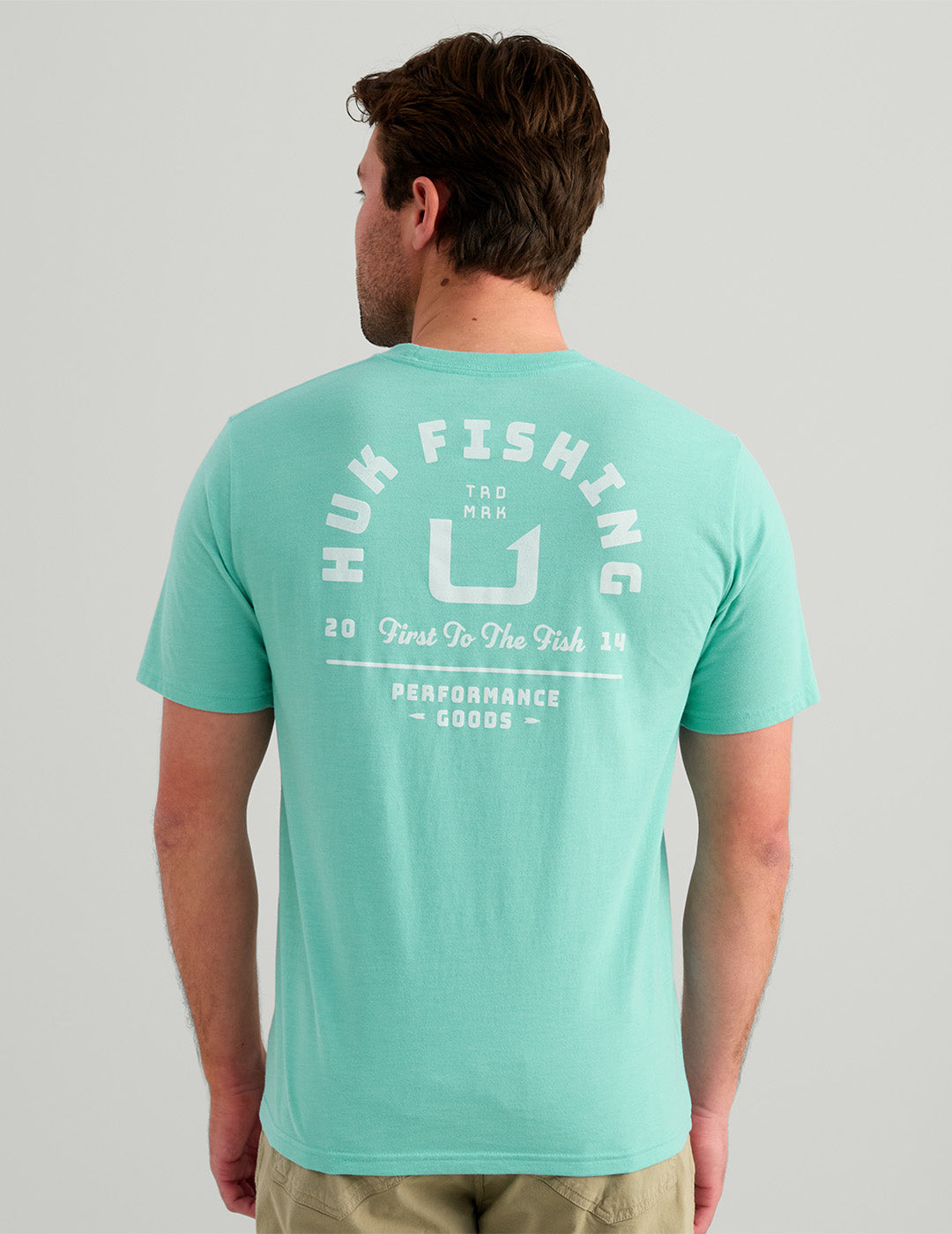 Huk Huk Fishing Pocket Tee - Marine Blue Heather