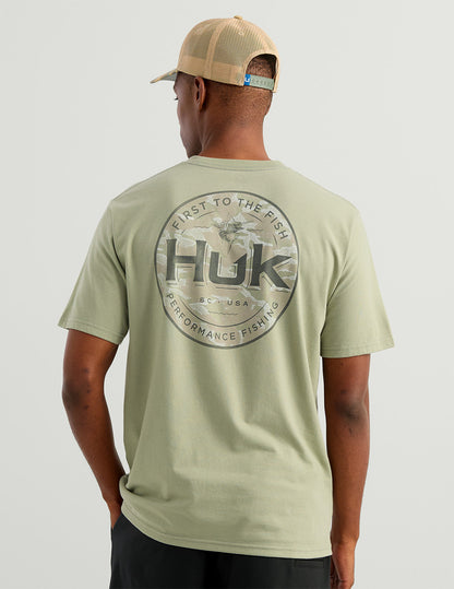 Huk Marlin Circle Pocket Tee - Seagrass