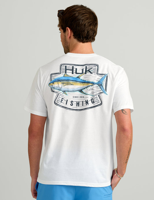 Huk KC Plaque Pocket Tee - White