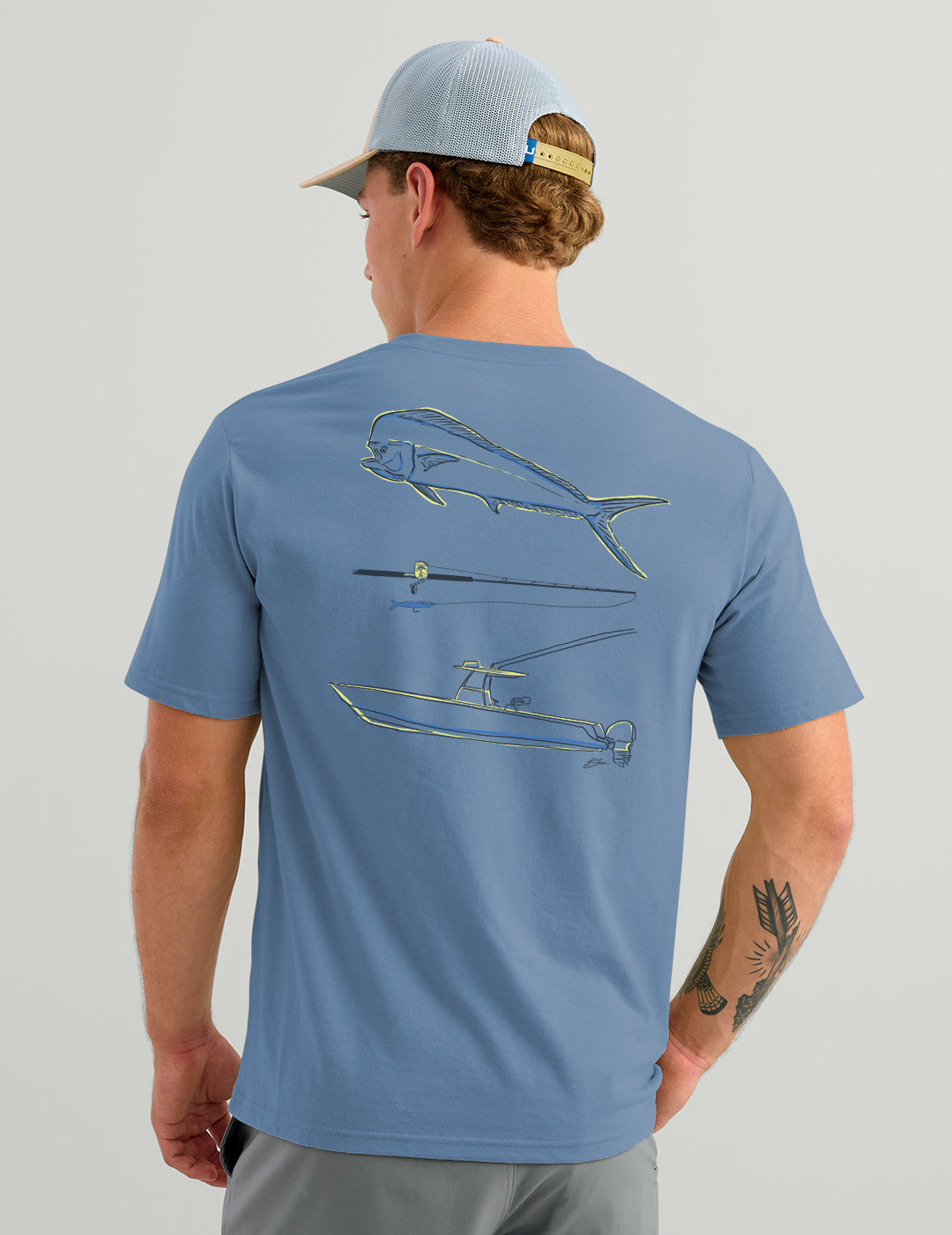 Huk KC Tools Pocket Tee - Stormy Blue