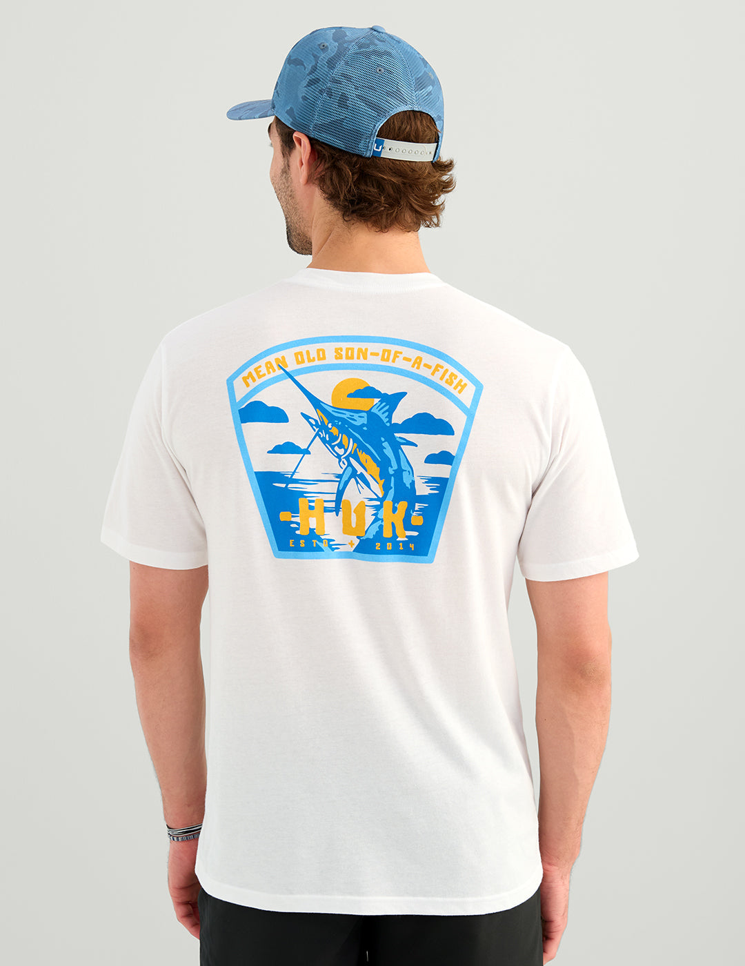 Huk Fin Badge Tee - White