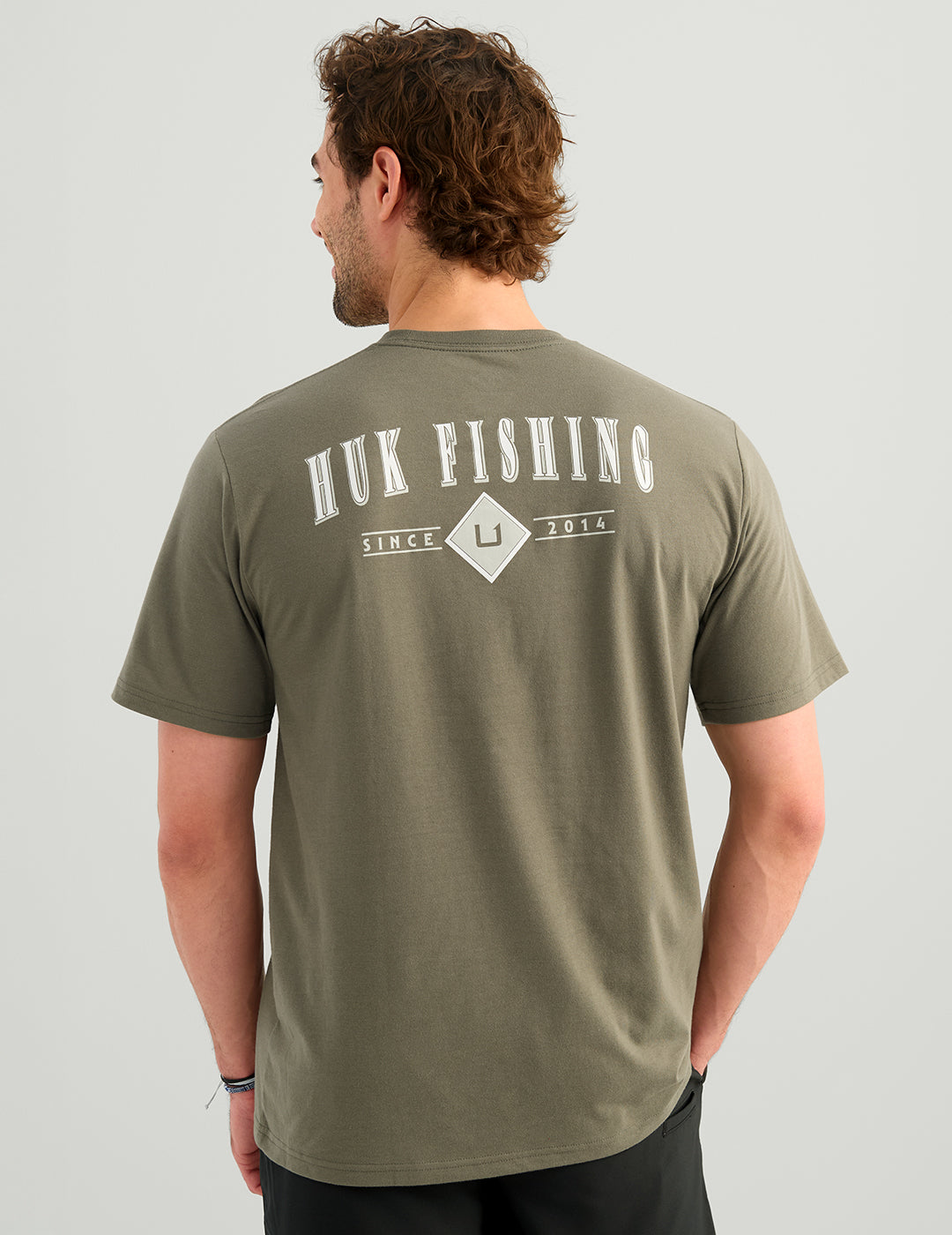 Huk Huk Diamond Pocket Tee - Moss