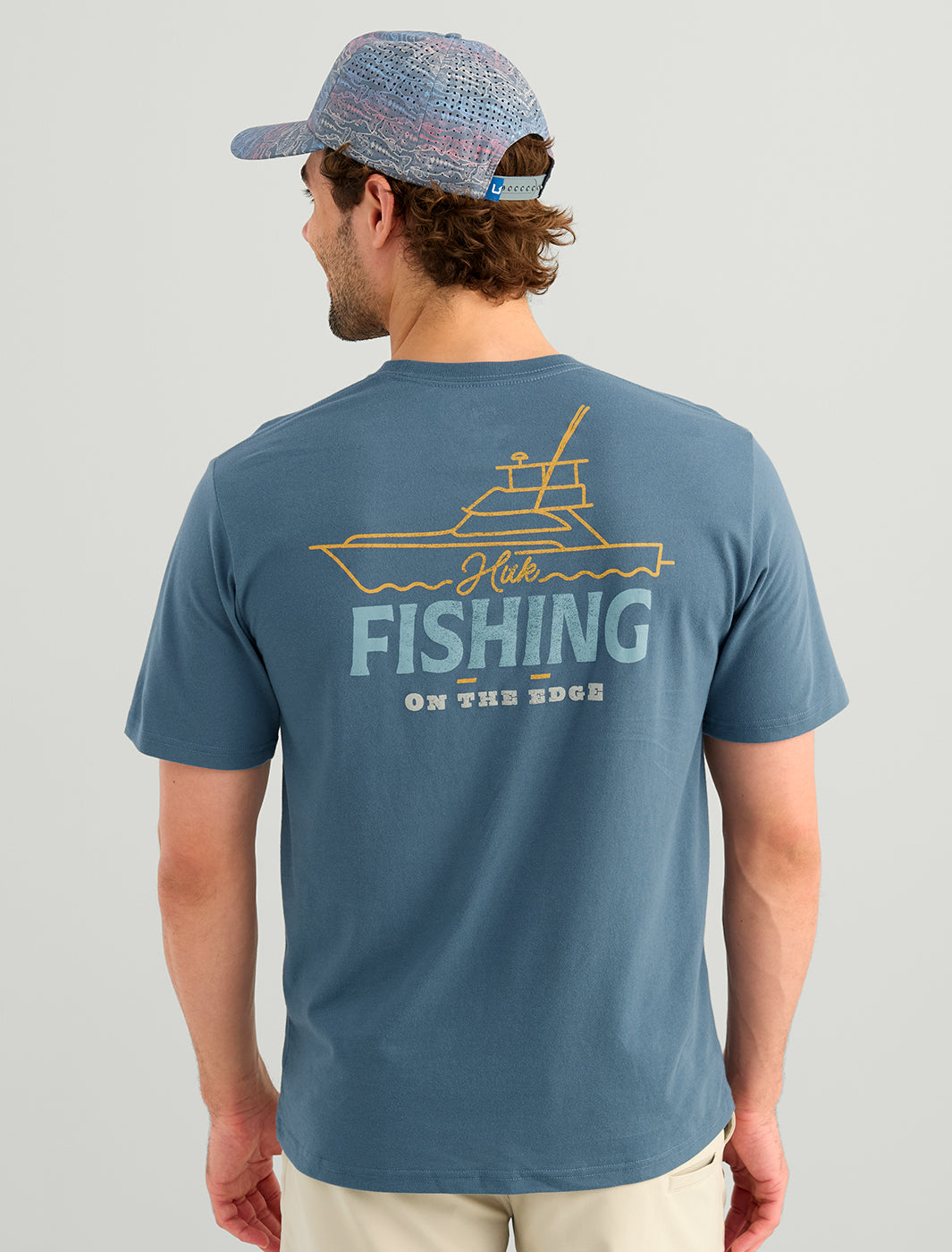 Huk Huk Wave Pocket Tee - Stormy Blue
