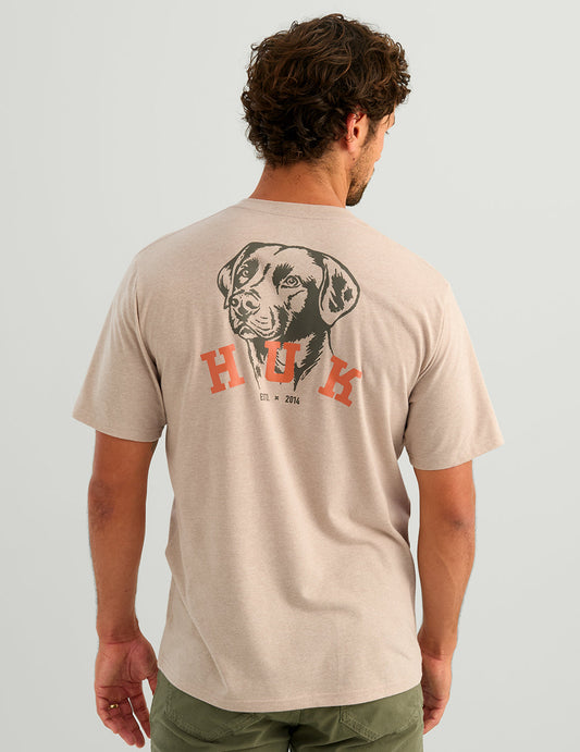 Huk Lab Sketch Pocket Tee - River Rock Heather