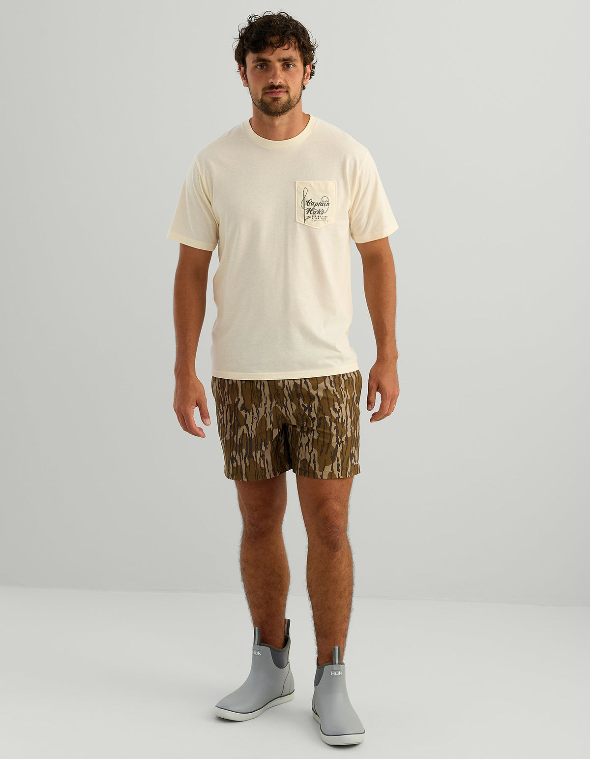 Huk Low Tide Pocket Tee - Egret