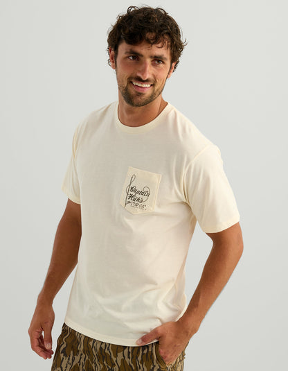 Huk Low Tide Pocket Tee - Egret