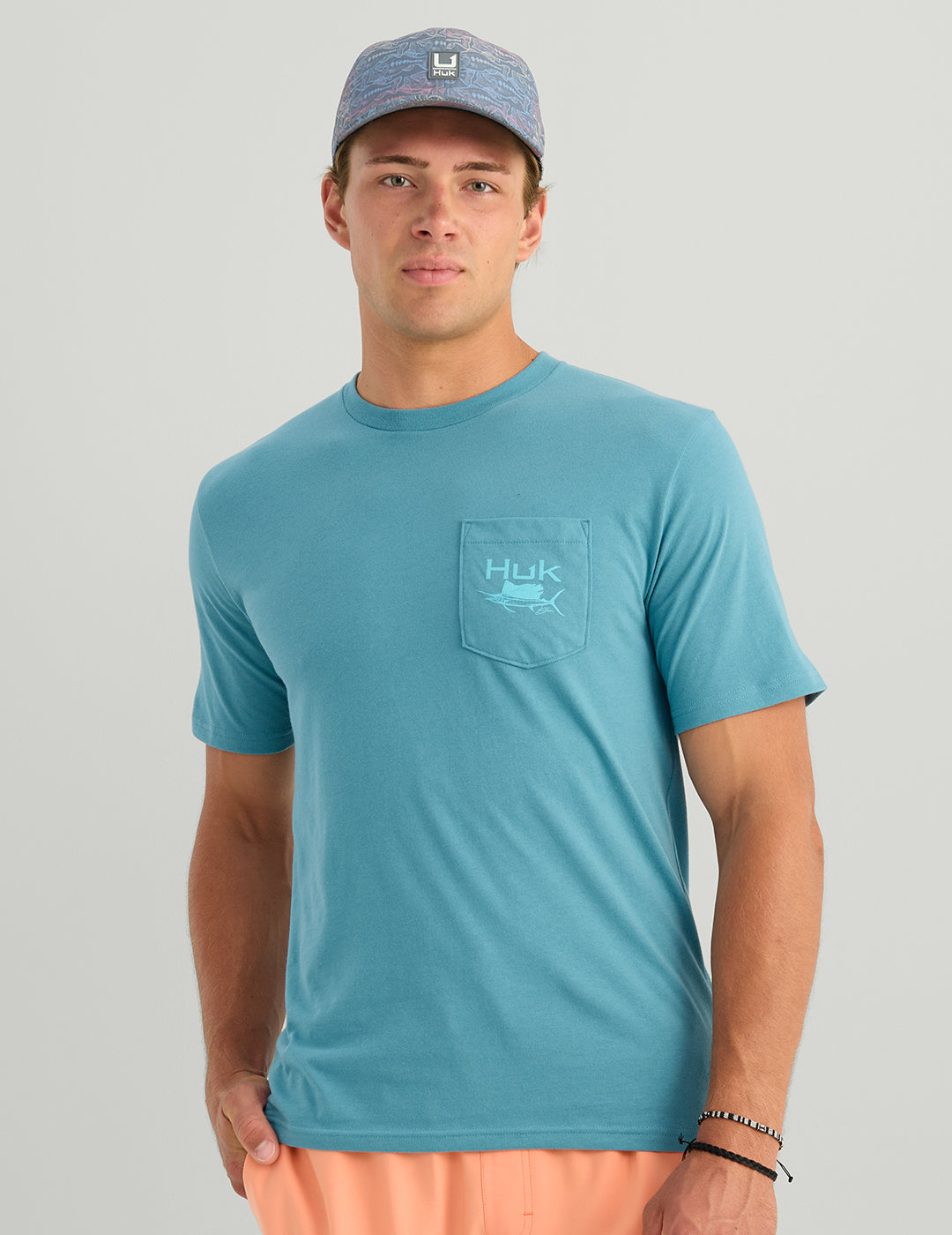 Huk KC One Hit Pocket Tee - Aqua Haze