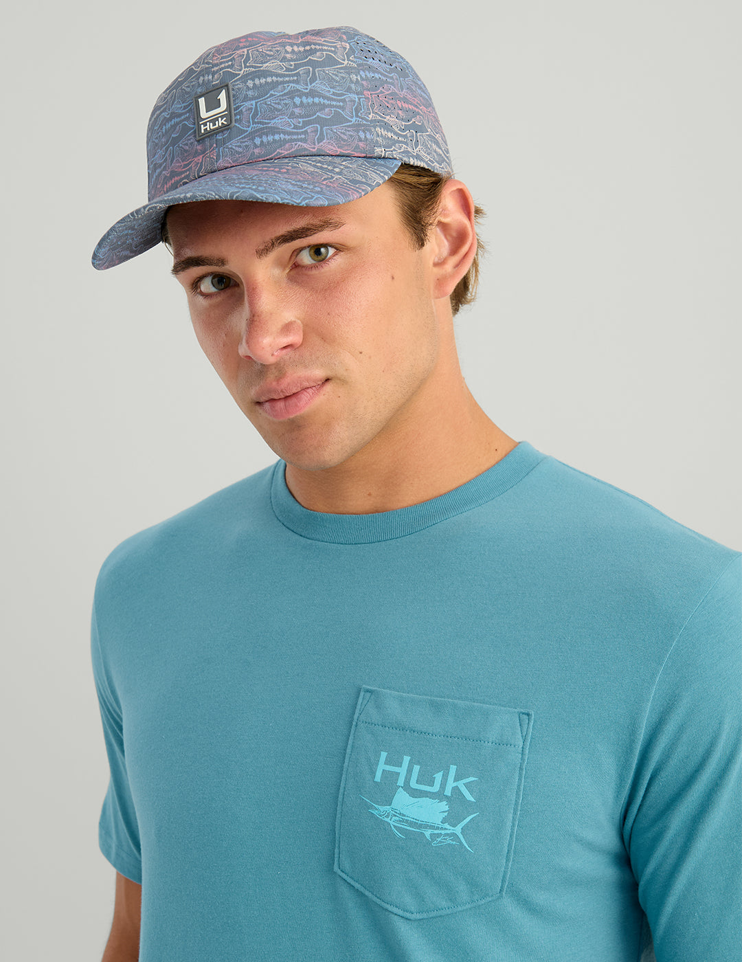Huk KC One Hit Pocket Tee - Aqua Haze
