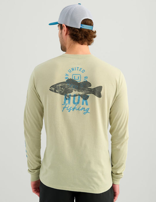Huk United Anglers Long Sleeve Pocket Tee - Spanish Moss