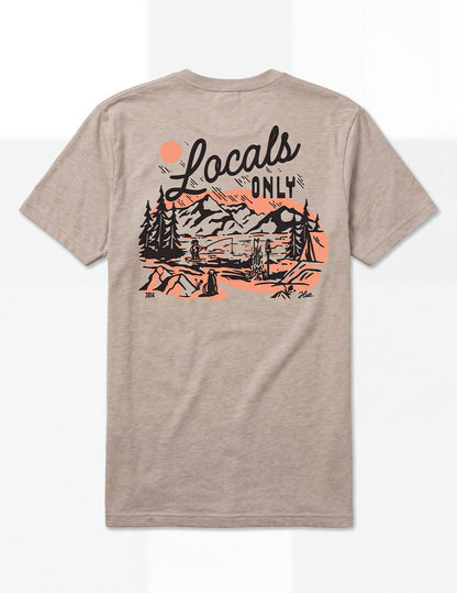 Huk Camp Vibes Tee - River Rock Heather