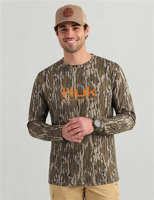 Huk Icon X Mossy Oak Bottomland Crew - Mossy Oak Bottomland