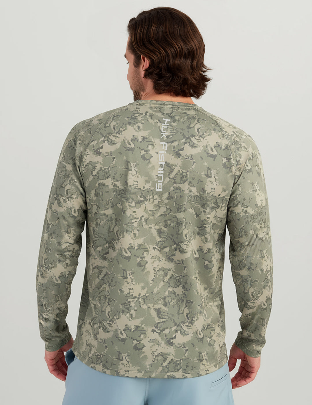 Huk Pursuit Performance Crew - Fin Flats Moss