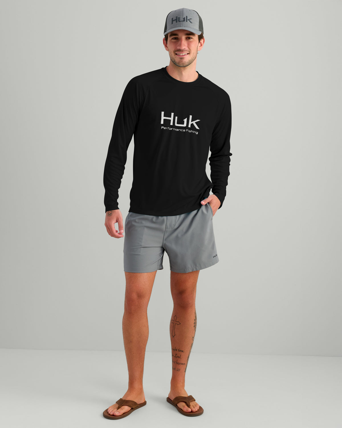 Huk Pursuit Performance Crew - Black