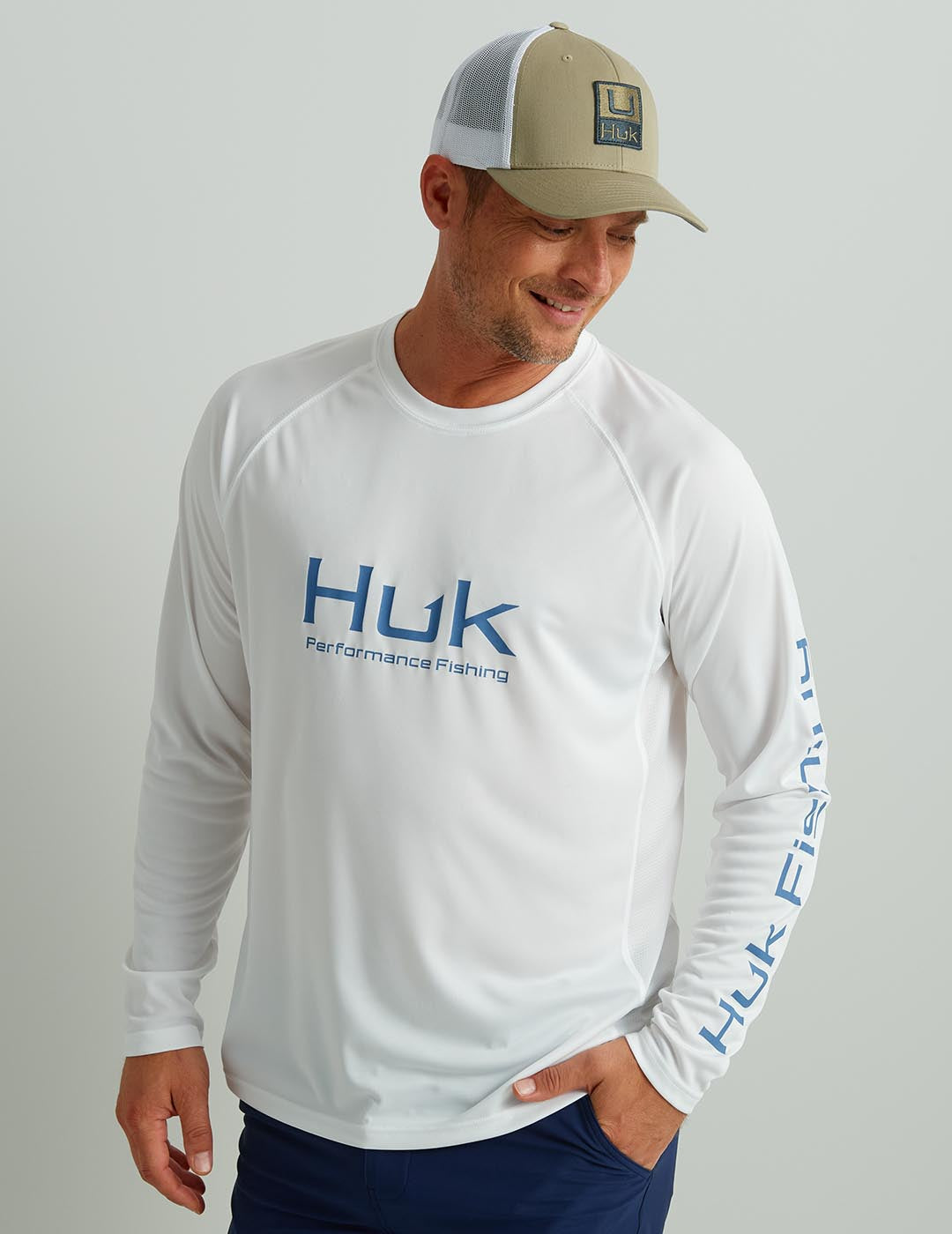 Huk Pursuit Performance Crew - White