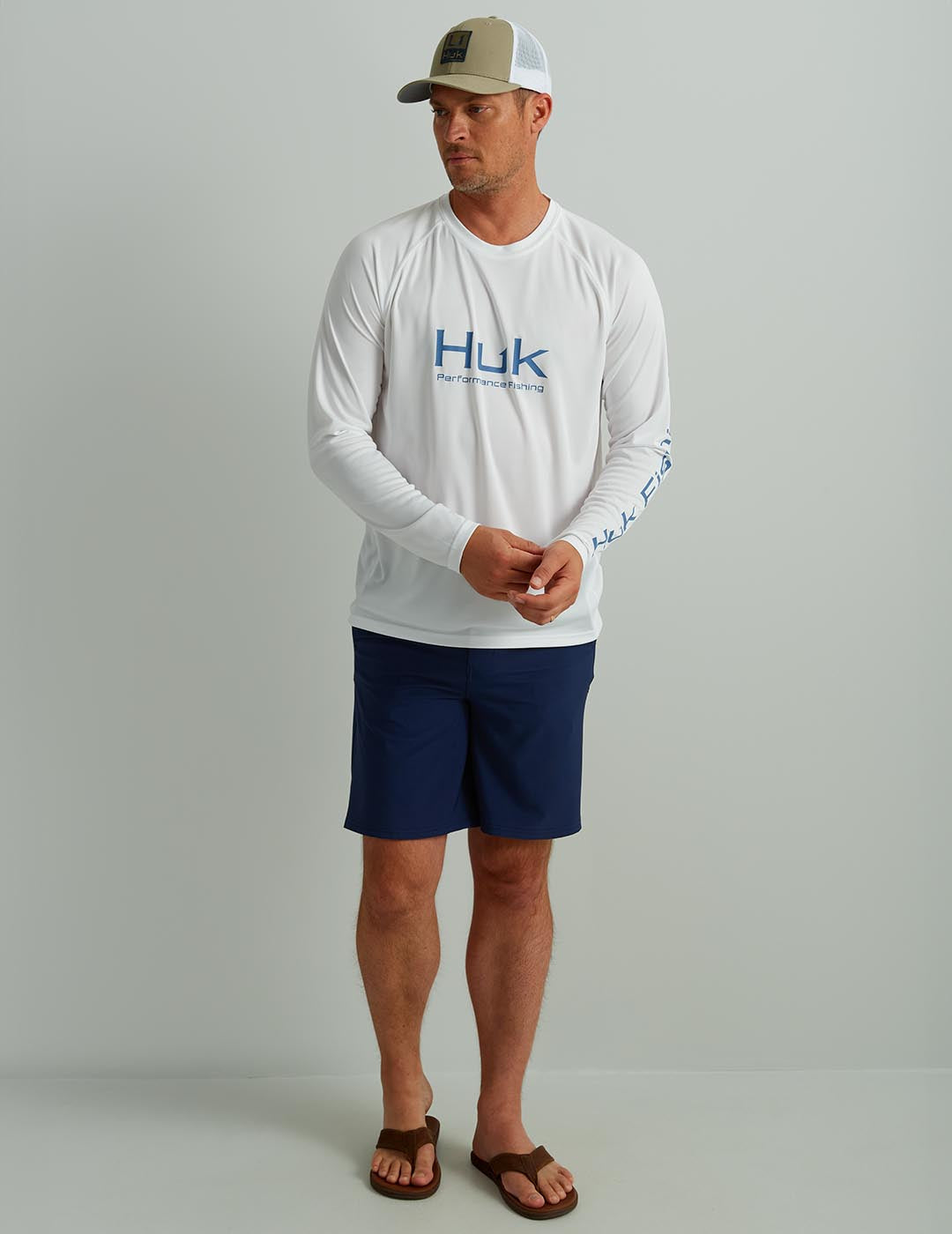 Huk Pursuit Performance Crew - White