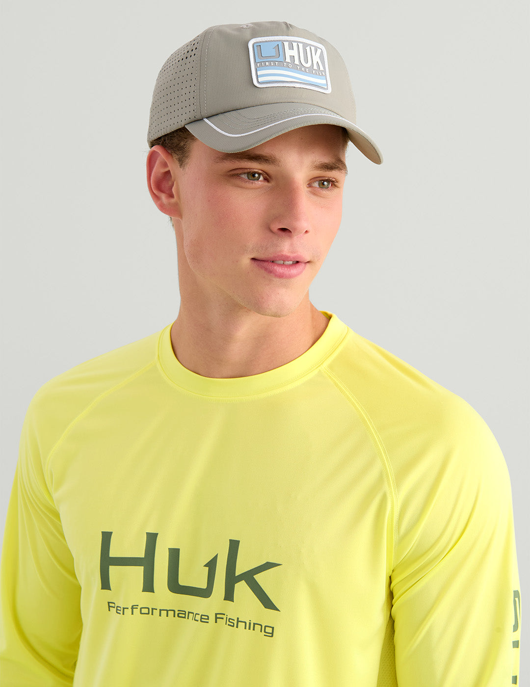 Huk Pursuit Performance Crew - Vintage Chartreuse