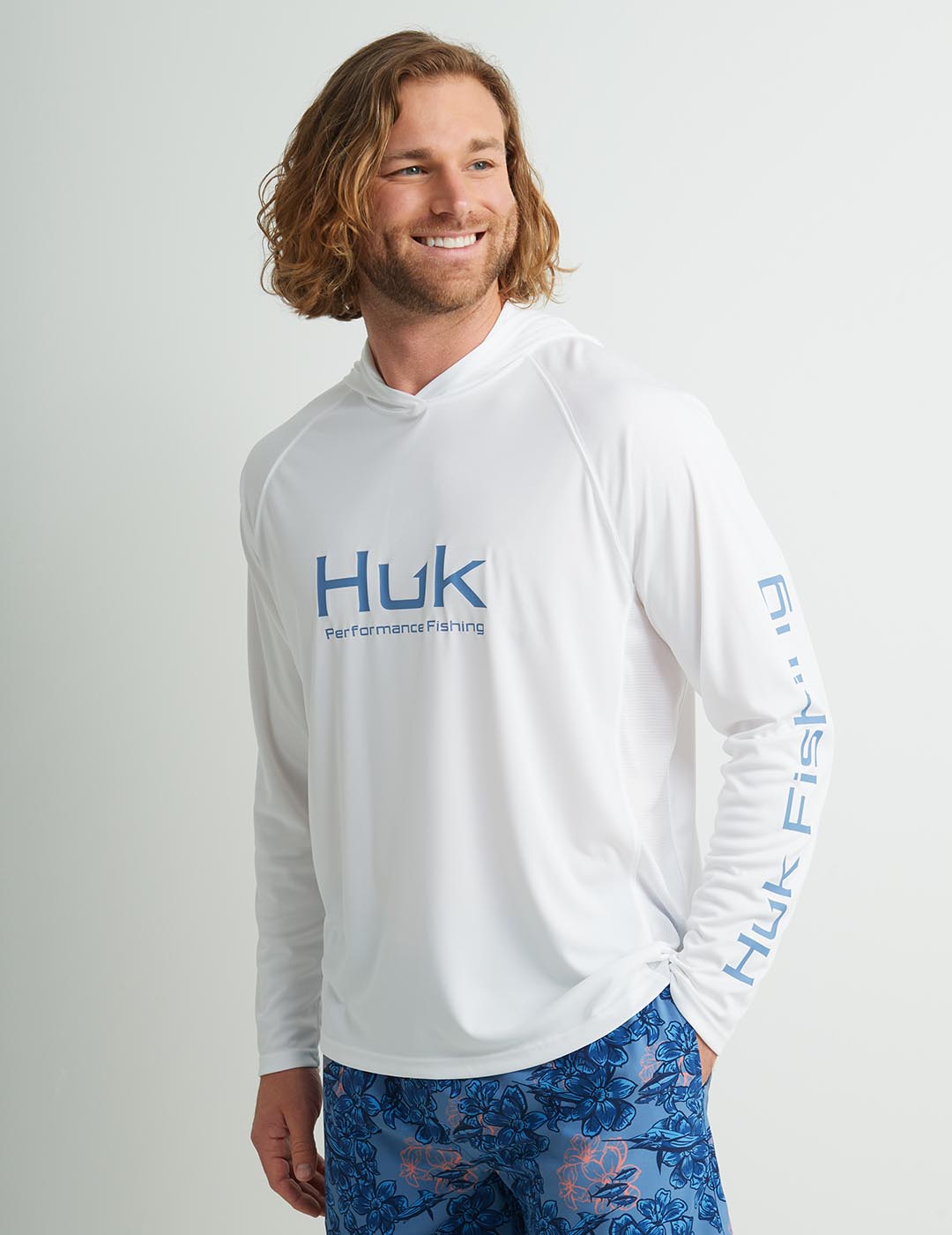 Huk Pursuit Performance Hoodie - White