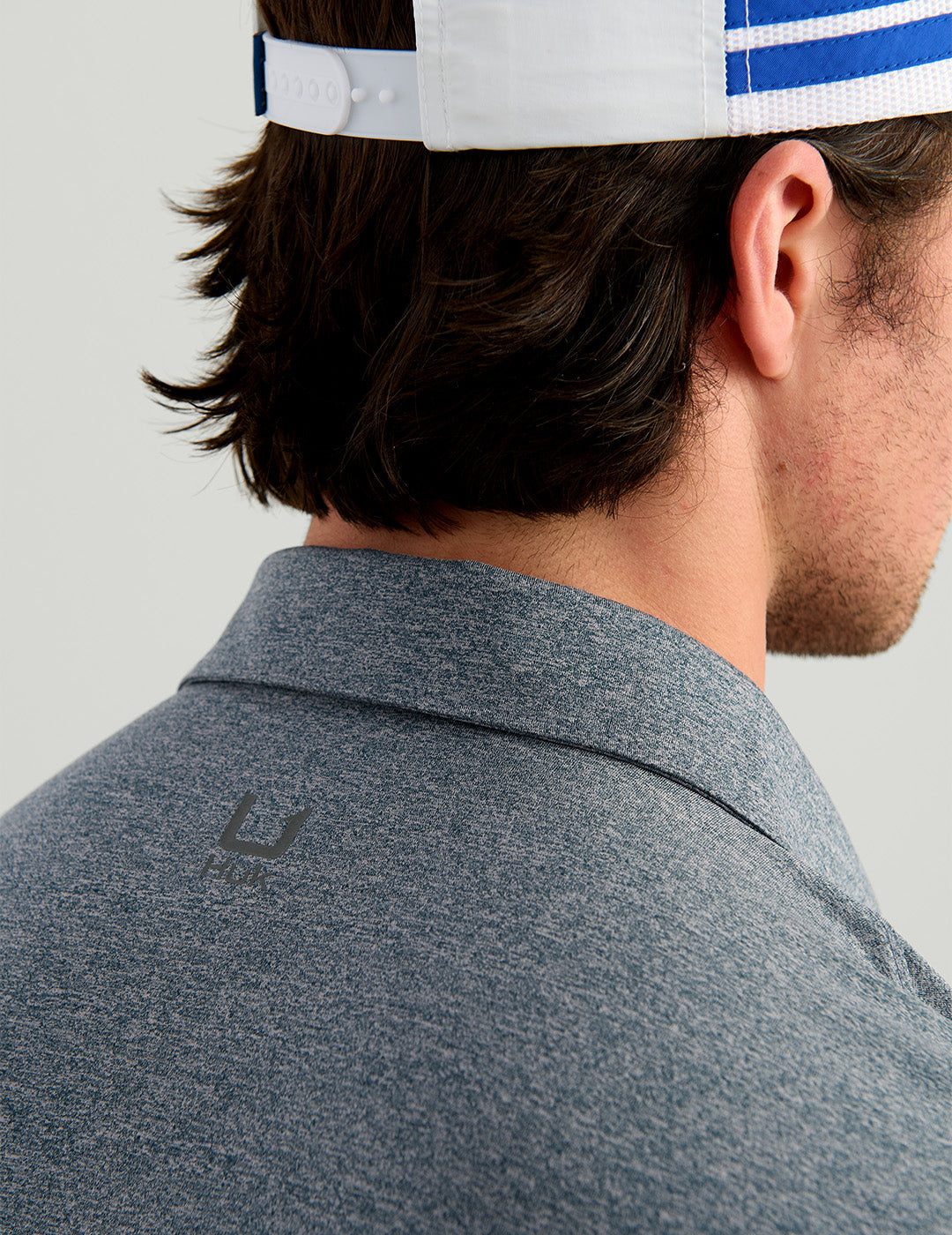 Huk Airweight Performance Polo - Stormy Blue Heather