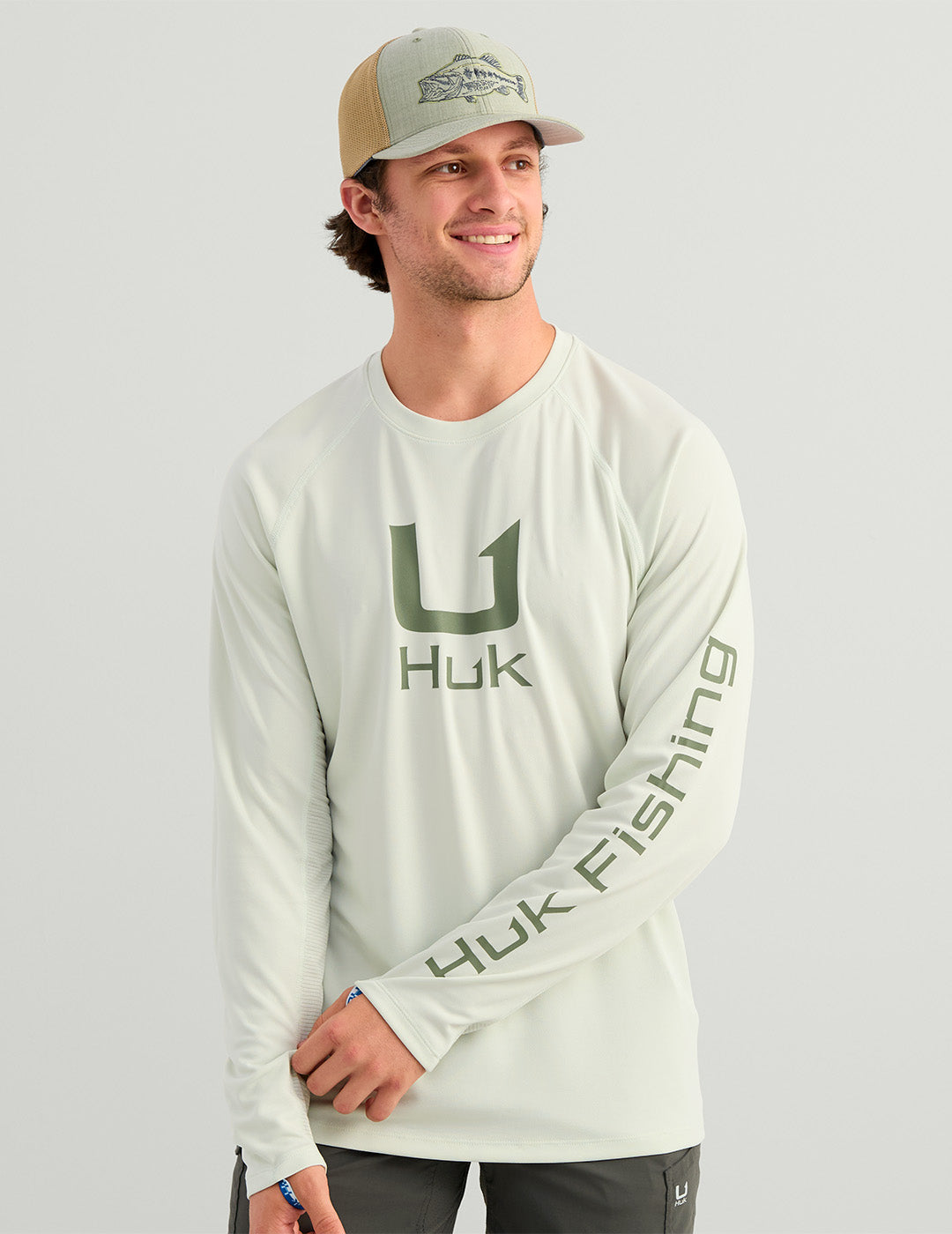 Huk Icon Performance Crew - Pale Algae