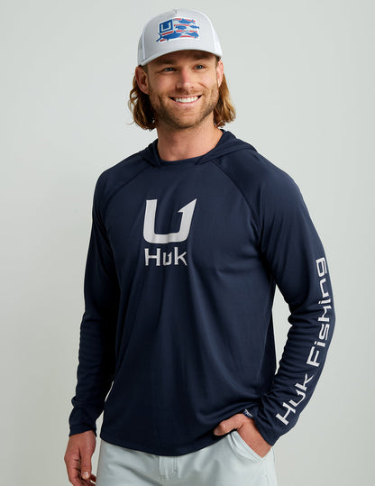 Huk Trophy Flag Trucker Hat - Harbor Mist