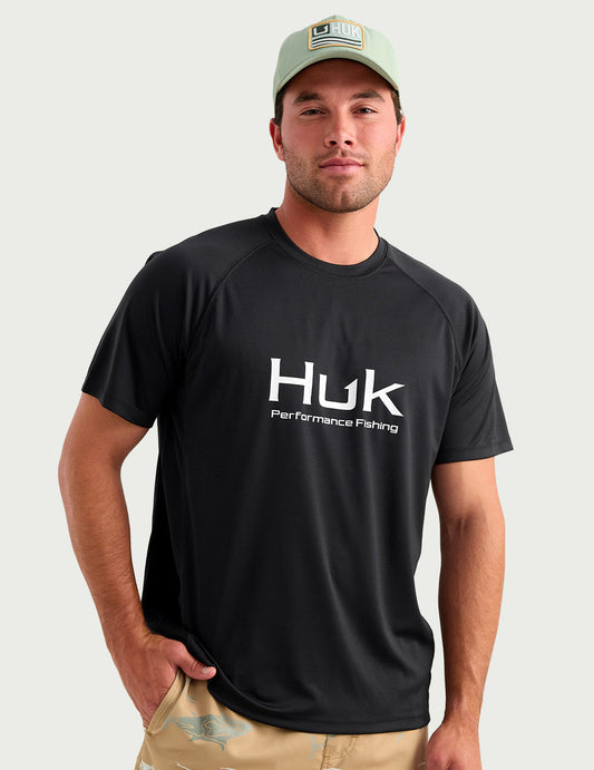 Huk Pursuit Short Sleeve Performance Crew - Black