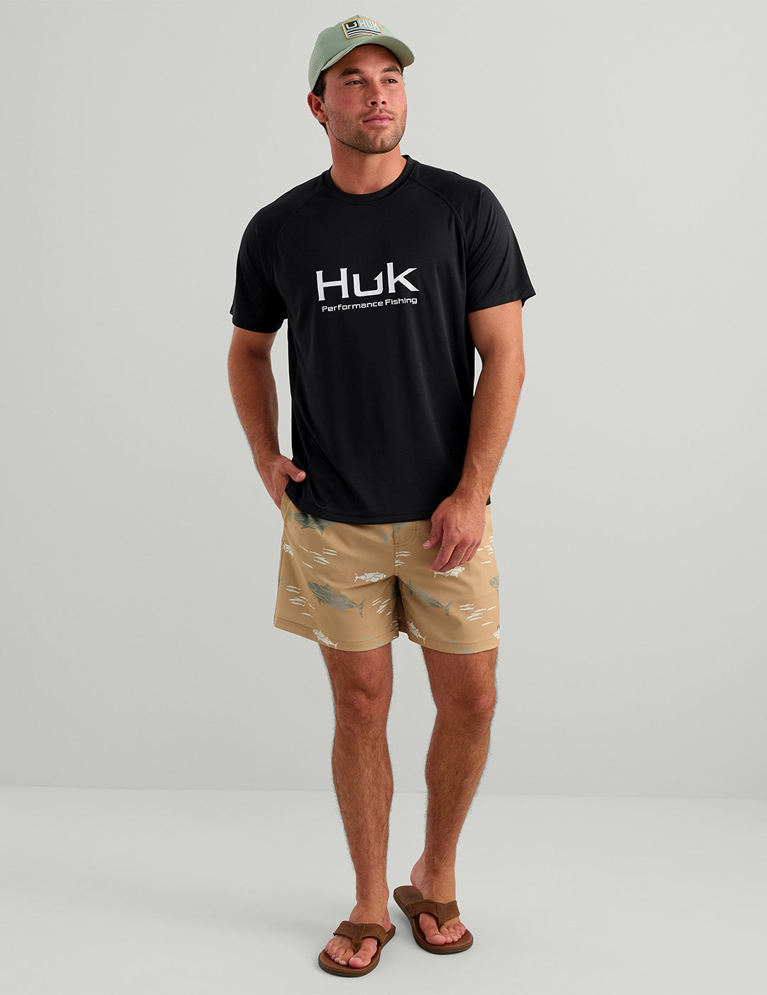 Huk Pursuit Short Sleeve Performance Crew - Black